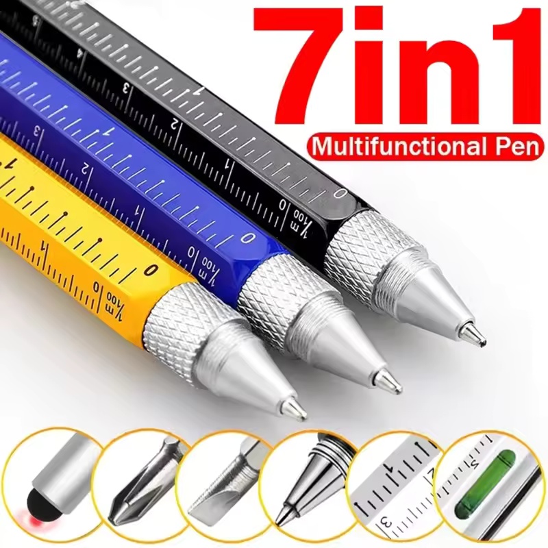 Writing Tools - Długopis wielofunkcyjny 7 w 1, rysik