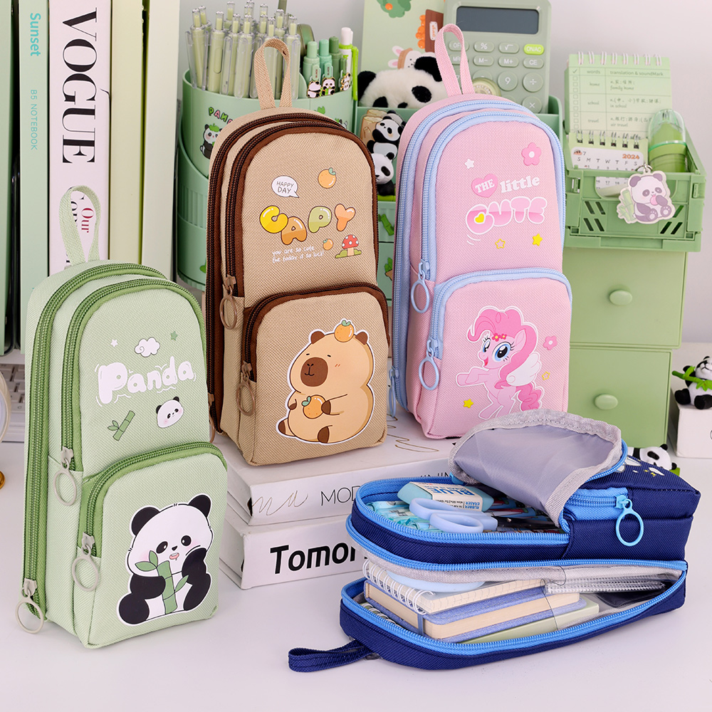 Piórnik z kreskówkową kapibarą – Aesthetic Large Pencil Case Pouch recenzja i cena