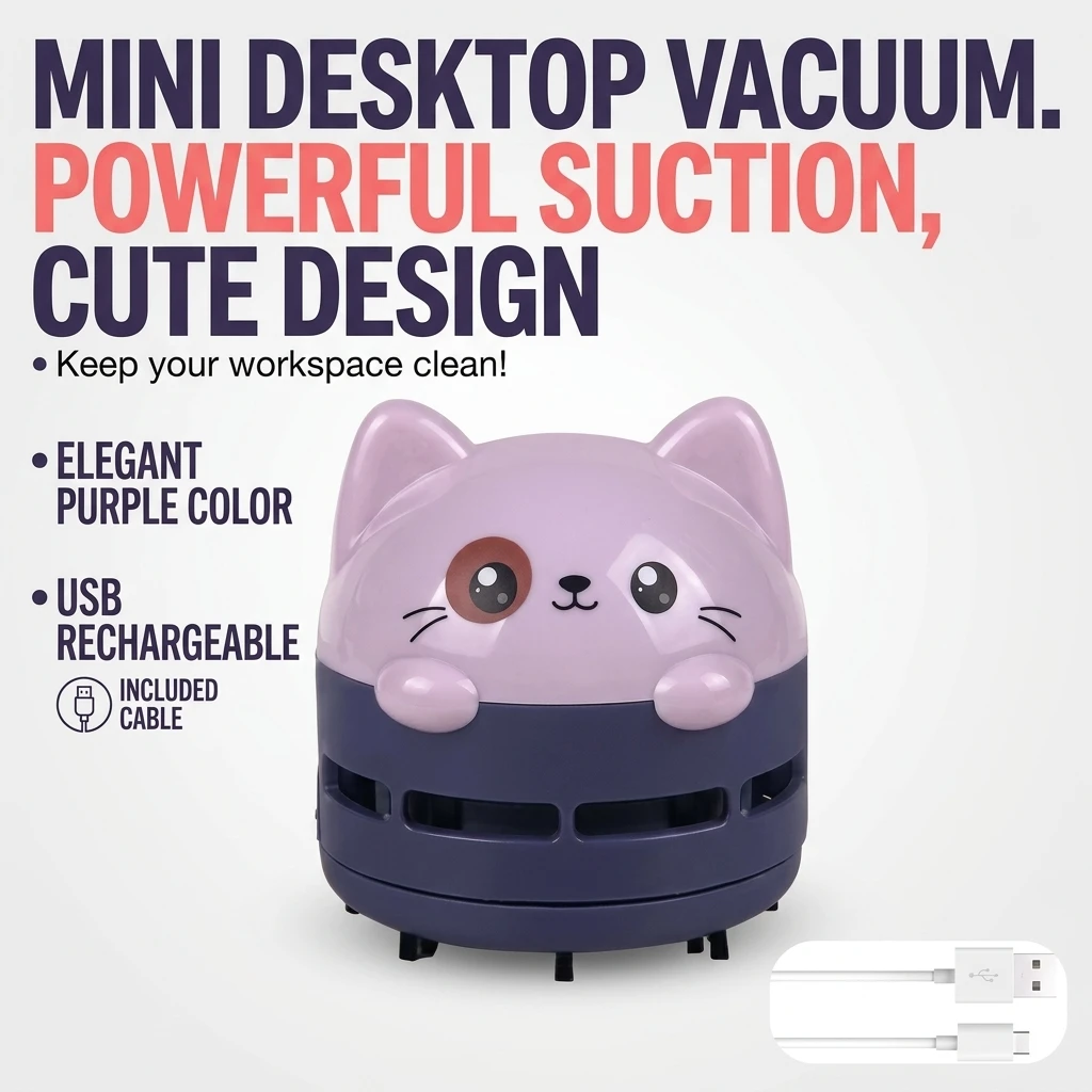 Odkurzacz biurkowy mini, bezpr – Mini Desktop Vacuum Cleaner For Eraser Dust recenzja i cena