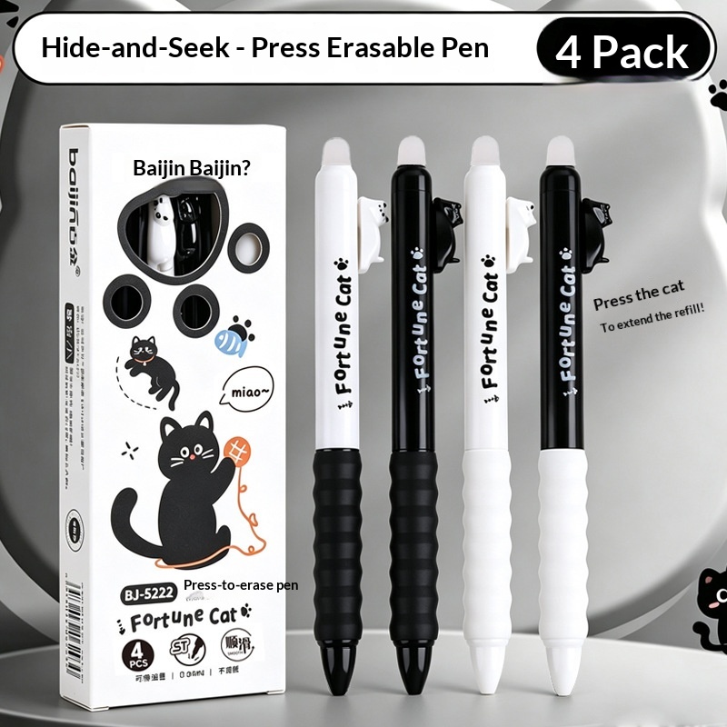 4 sztuki uroczych długopisów ż – Retractable Eraser Pen Click recenzja i cena