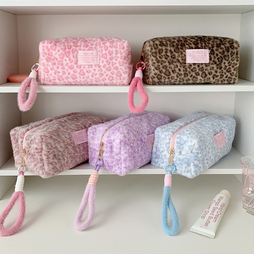 Piórnik w panterkę z zawieszką – Aesthetic Large Pencil Case Pouch recenzja i cena