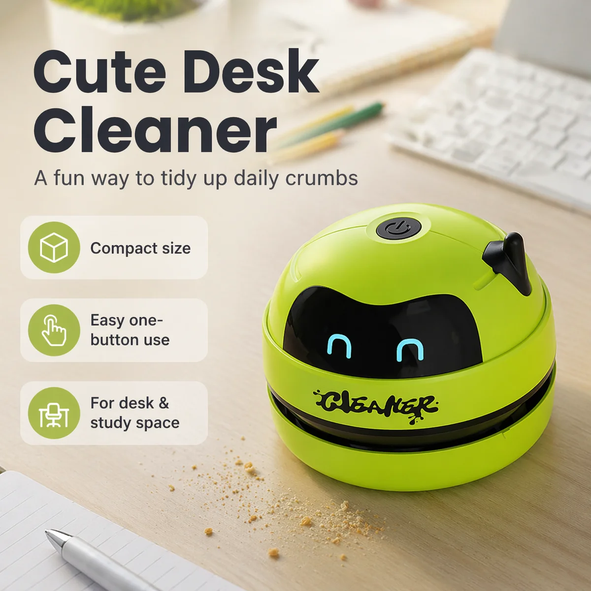 Mały, przenośny odkurzacz do u – Mini Desktop Vacuum Cleaner For Eraser Dust recenzja i cena