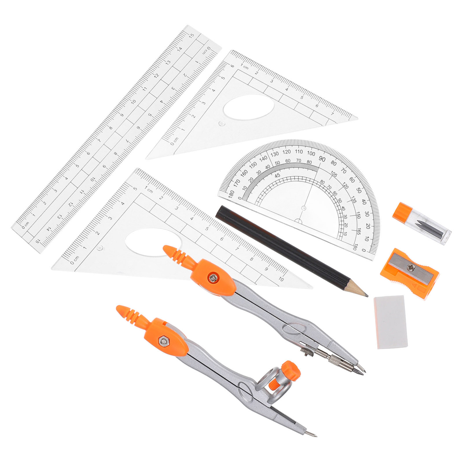 1 zestaw: plastikowy kątomierz – Math Geometry Set With Compass recenzja i cena