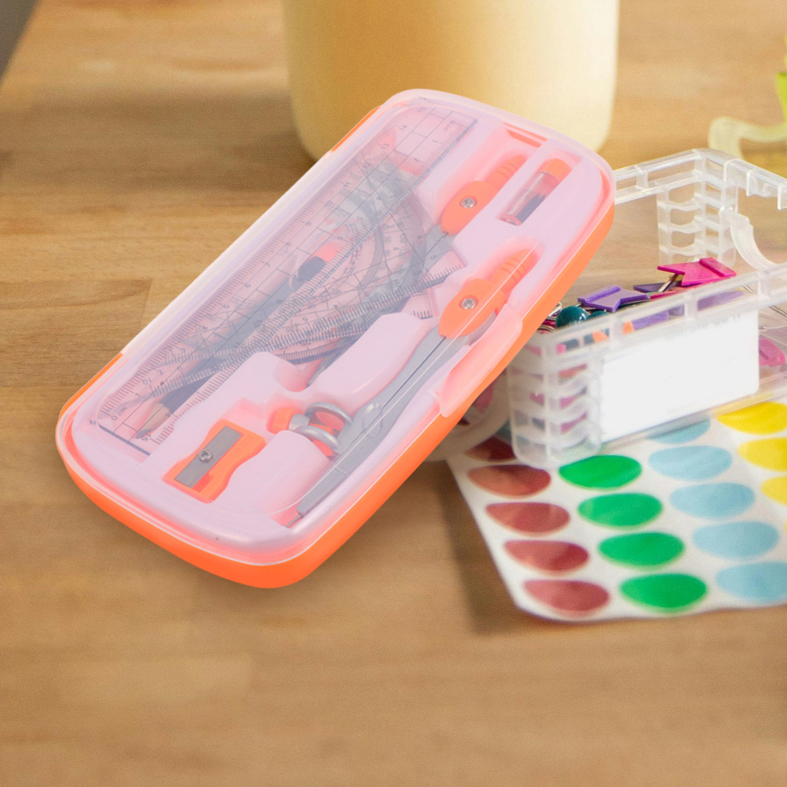 1 zestaw: plastikowy kątomierz – Math Geometry Set With Compass recenzja i cena